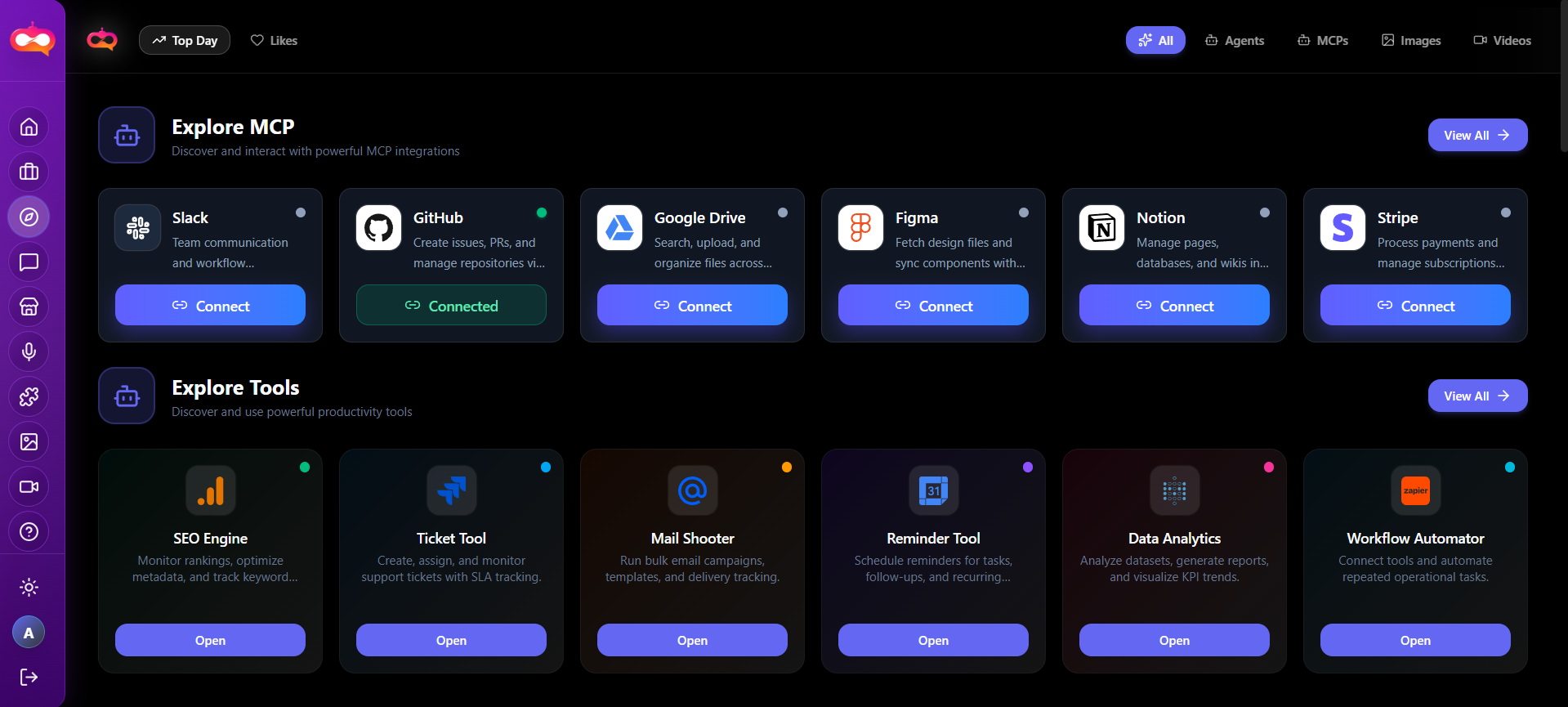 Explore feed browsing community posts.